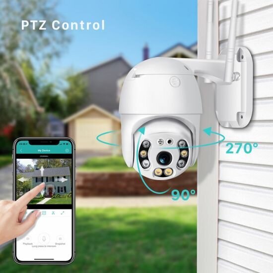 Σετ 2x Περιστρεφόμενες Ασύρματες Κάμερες WiFi 5MPX HD