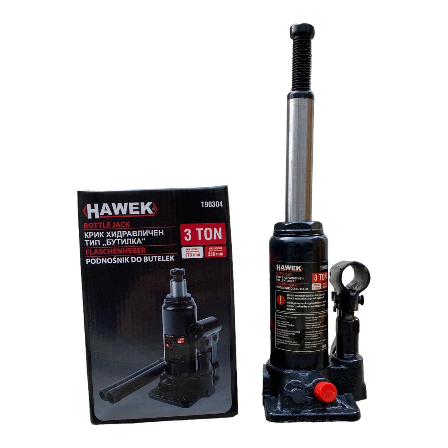 Υδραυλικός γρύλος HAWEK T90304, τύπου κυλίνδρου, 3T