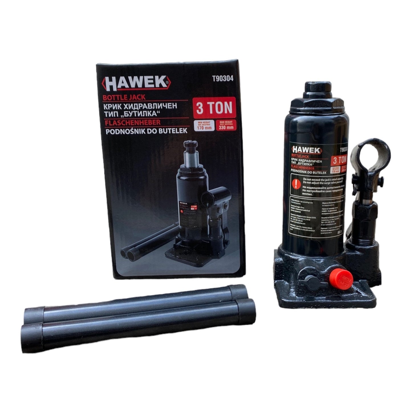 Υδραυλικός γρύλος HAWEK T90304, τύπου κυλίνδρου, 3T