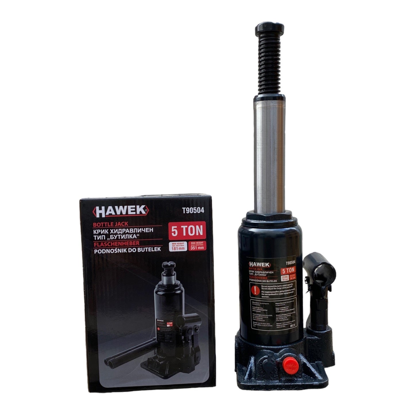 Υδραυλικός γρύλος HAWEK T90504, τύπου κυλίνδρου, 5 t