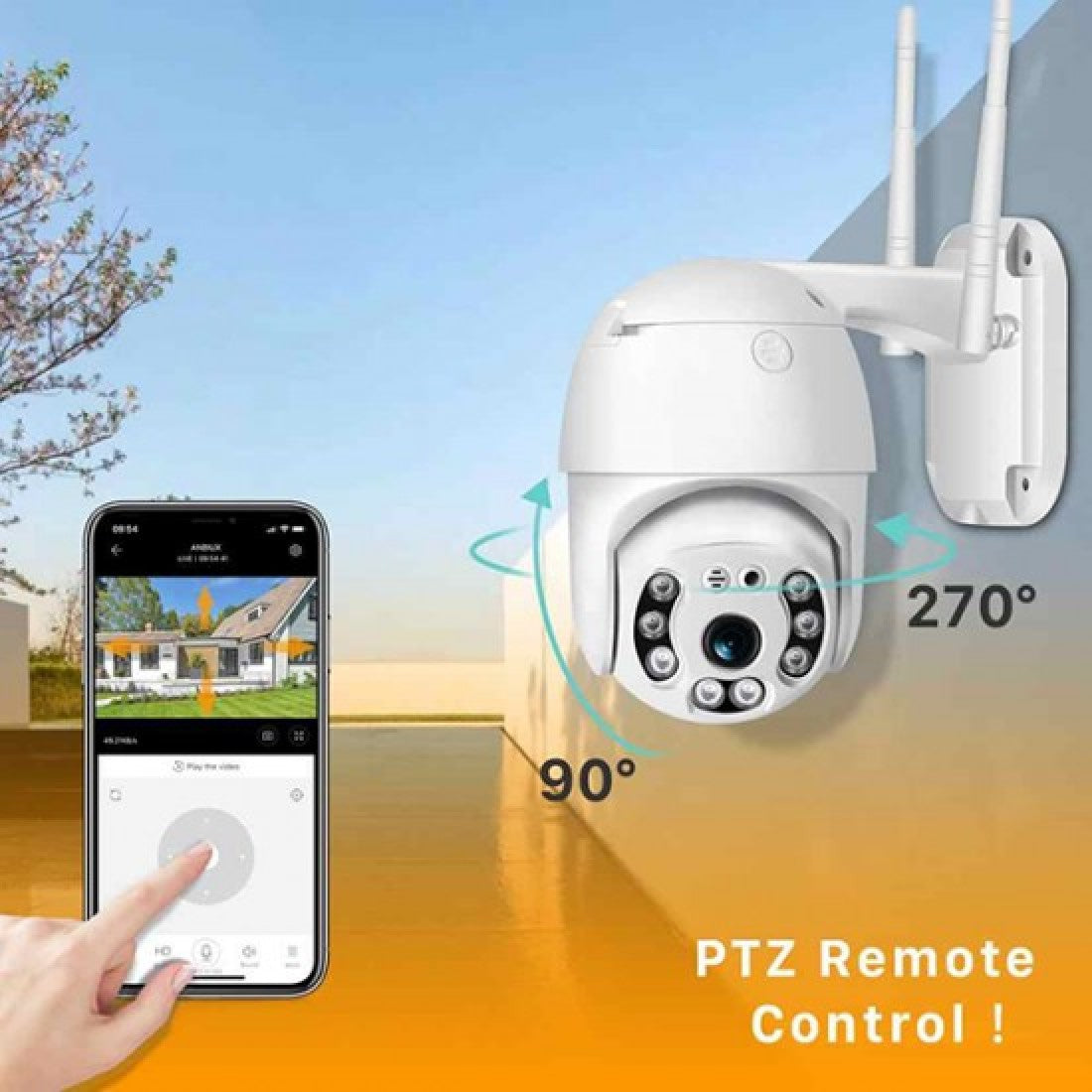 Σετ 2x Περιστρεφόμενες Ασύρματες Κάμερες WiFi 5MPX HD
