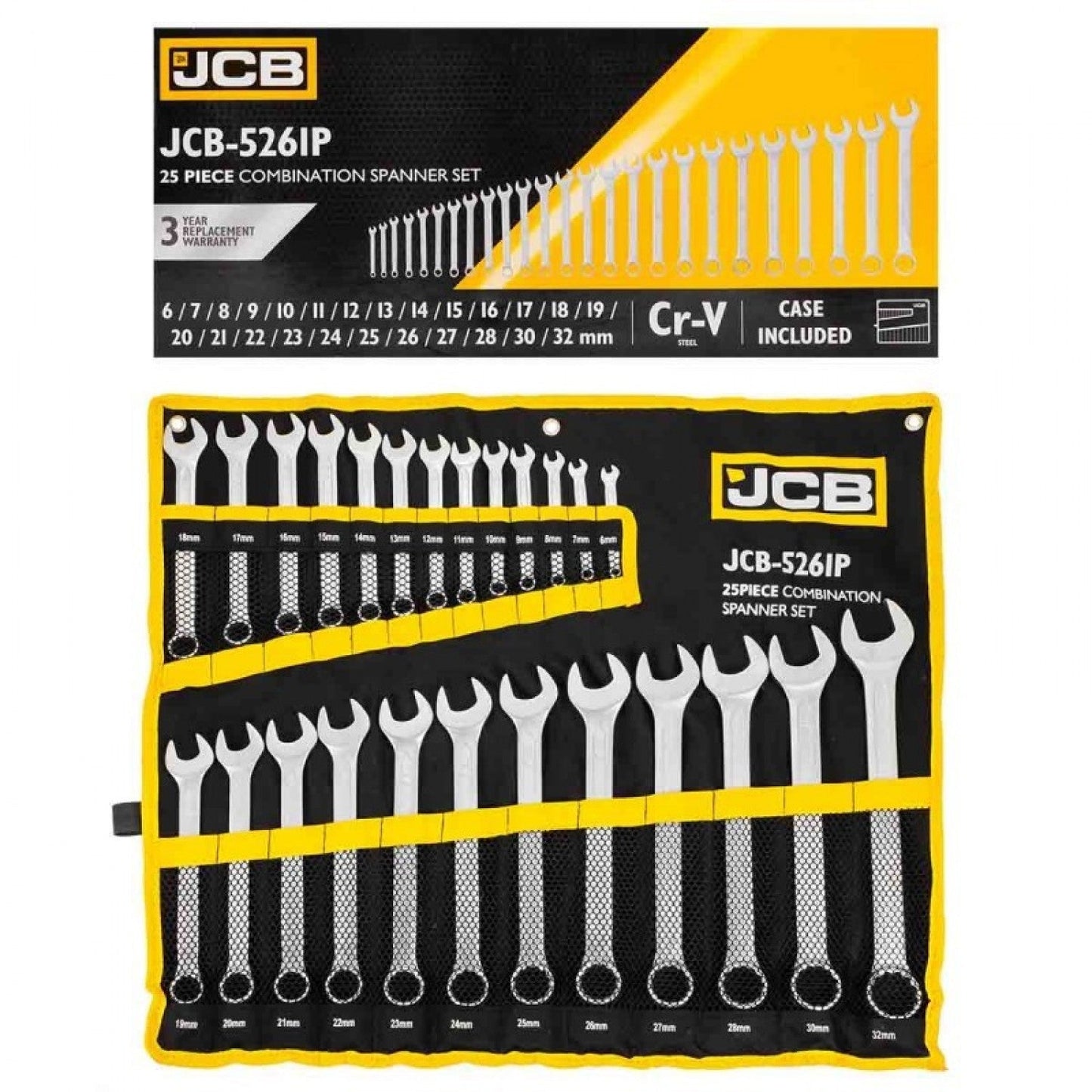 Σετ Κλειδιών JCB 25 Τεμαχίων (6-32mm) - Κωδικός 5261P