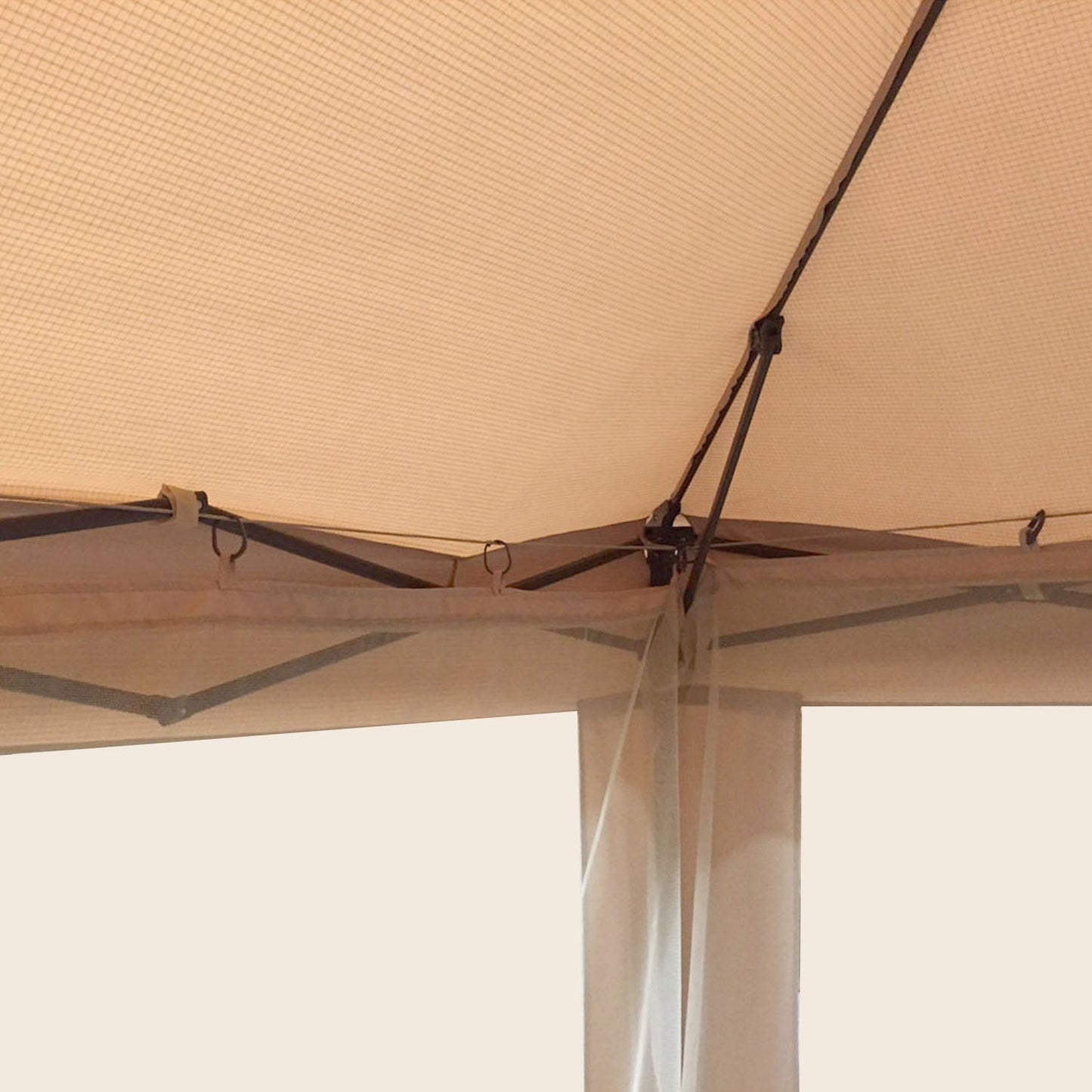 Πολυτελής σκηνή κήπου με δίχτυ - 3,36 x 3,36 m για προστασία και άνεση στην ύπαιθρο