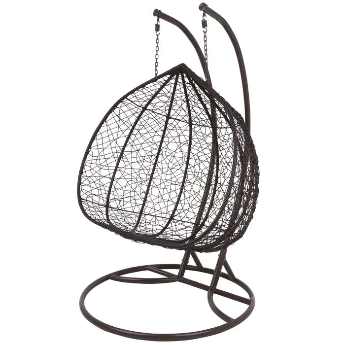 Διπλή Κουνιστή Καρέκλα Rattan - TWIN Swing για Κήπο, Αδιάβροχη, έως 350 kg

