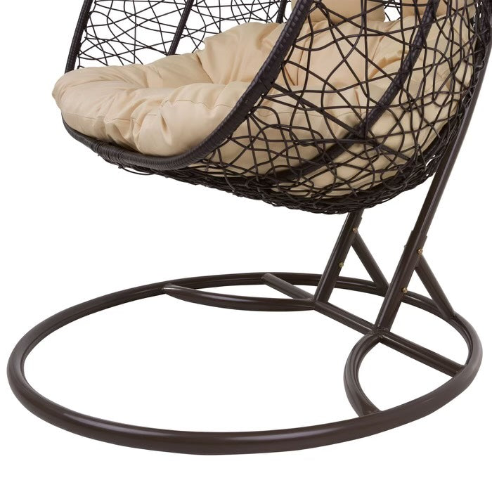 Διπλή Κουνιστή Καρέκλα Rattan - TWIN Swing για Κήπο, Αδιάβροχη, έως 350 kg

