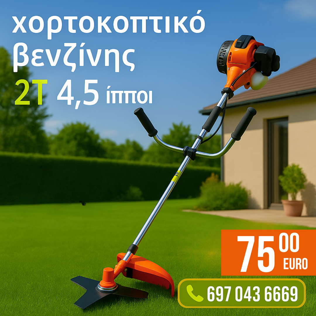 Γερμανικό βενζινοκίνητο χλοοκοπτικό χλοοκοπτικό WerkBull 74cc 4,5X + 11 δώρα