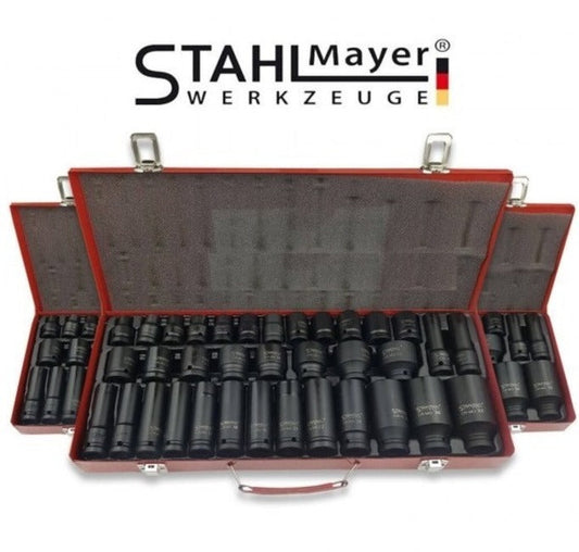 Γερμανικά ένθετα κρούσης 1/2" Stahlmayer 35 τεμάχια - τυπικά + βαθιά ένθετα